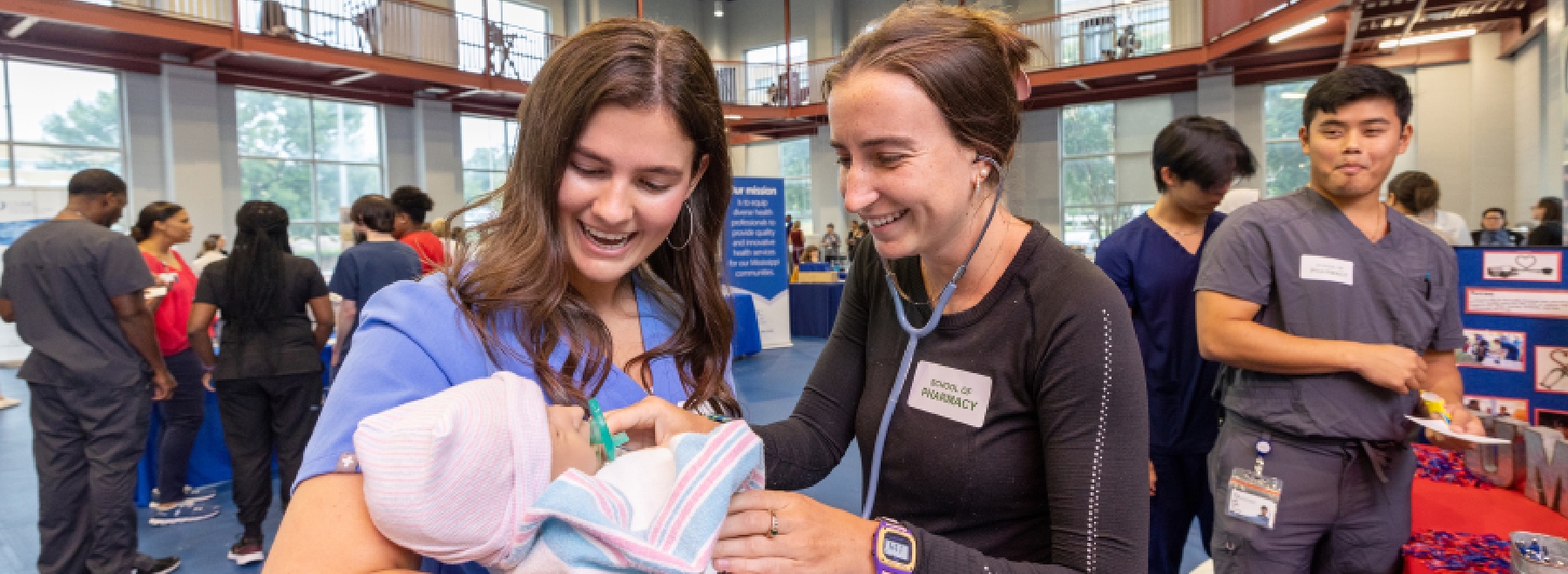 Students interacting at an Interprofessional Education event